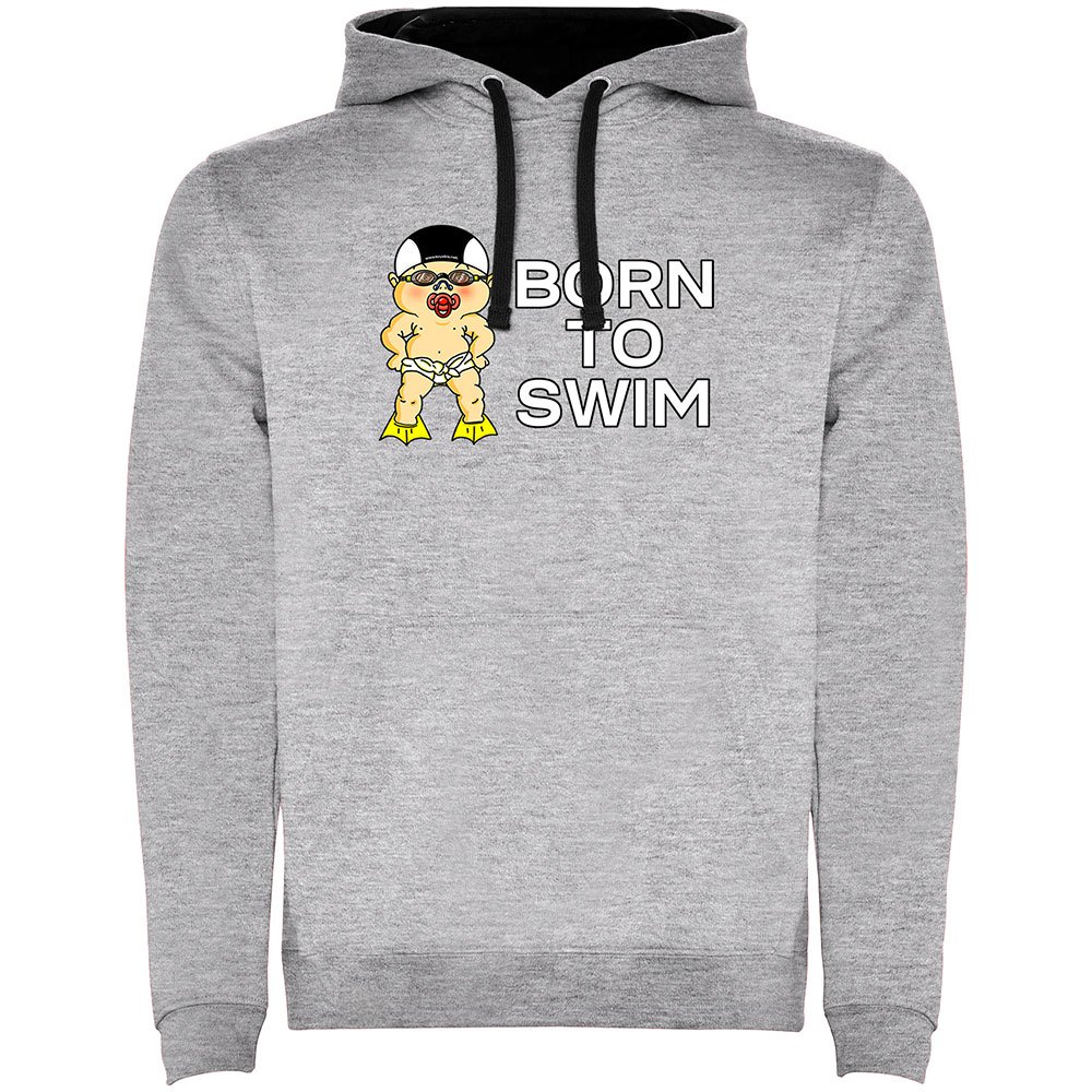 Kruskis Born To Swim Two-colour Hoodie Grau S Mann Kruskis Born To Swim Two-colour Hoodie Grau S Mann von Kruskis
