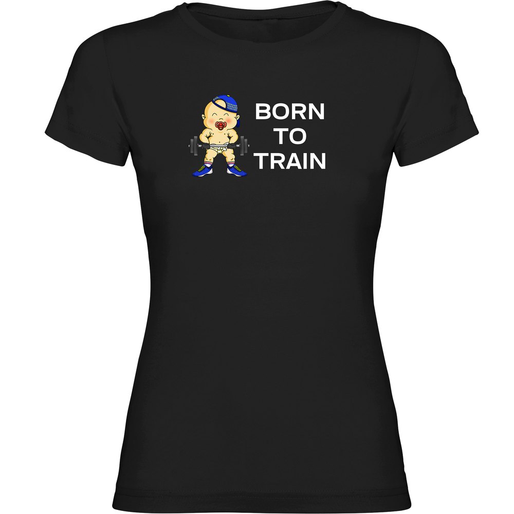 Kruskis Born To Train Short Sleeve T-shirt Schwarz 2XL Frau von Kruskis