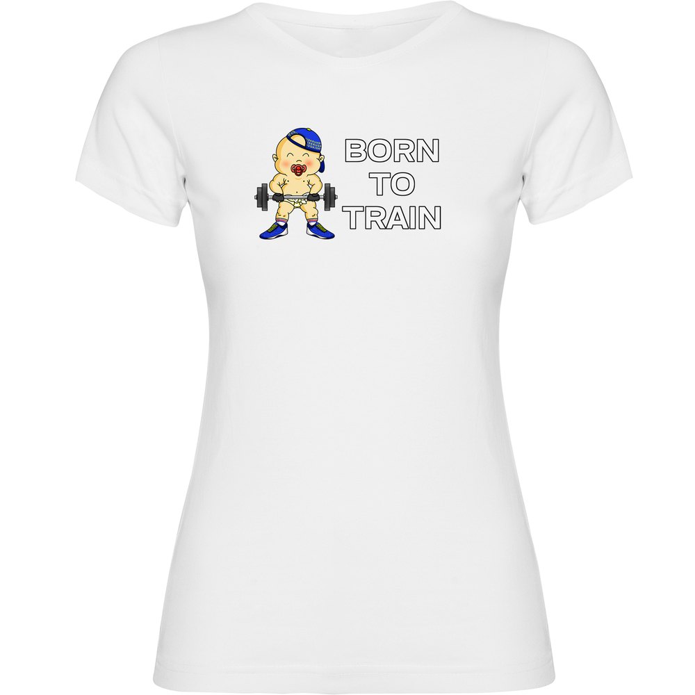 Kruskis Born To Train Short Sleeve T-shirt Weiß 2XL Frau von Kruskis