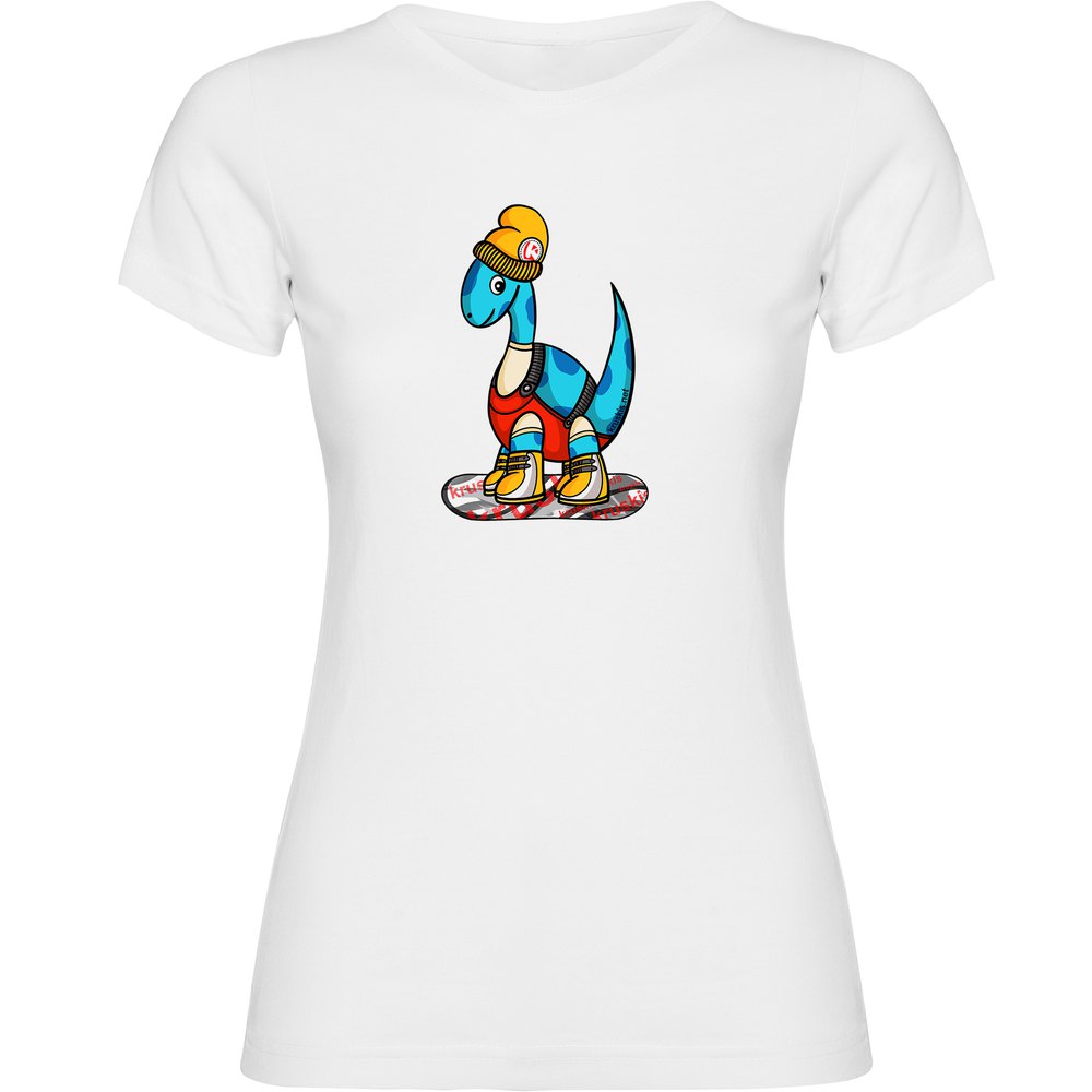 Kruskis Dino Snow Short Sleeve T-shirt Weiß L Frau von Kruskis