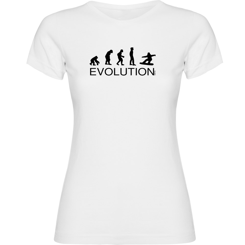 Kruskis Evolution Snowboard Short Sleeve T-shirt Weiß S Frau von Kruskis