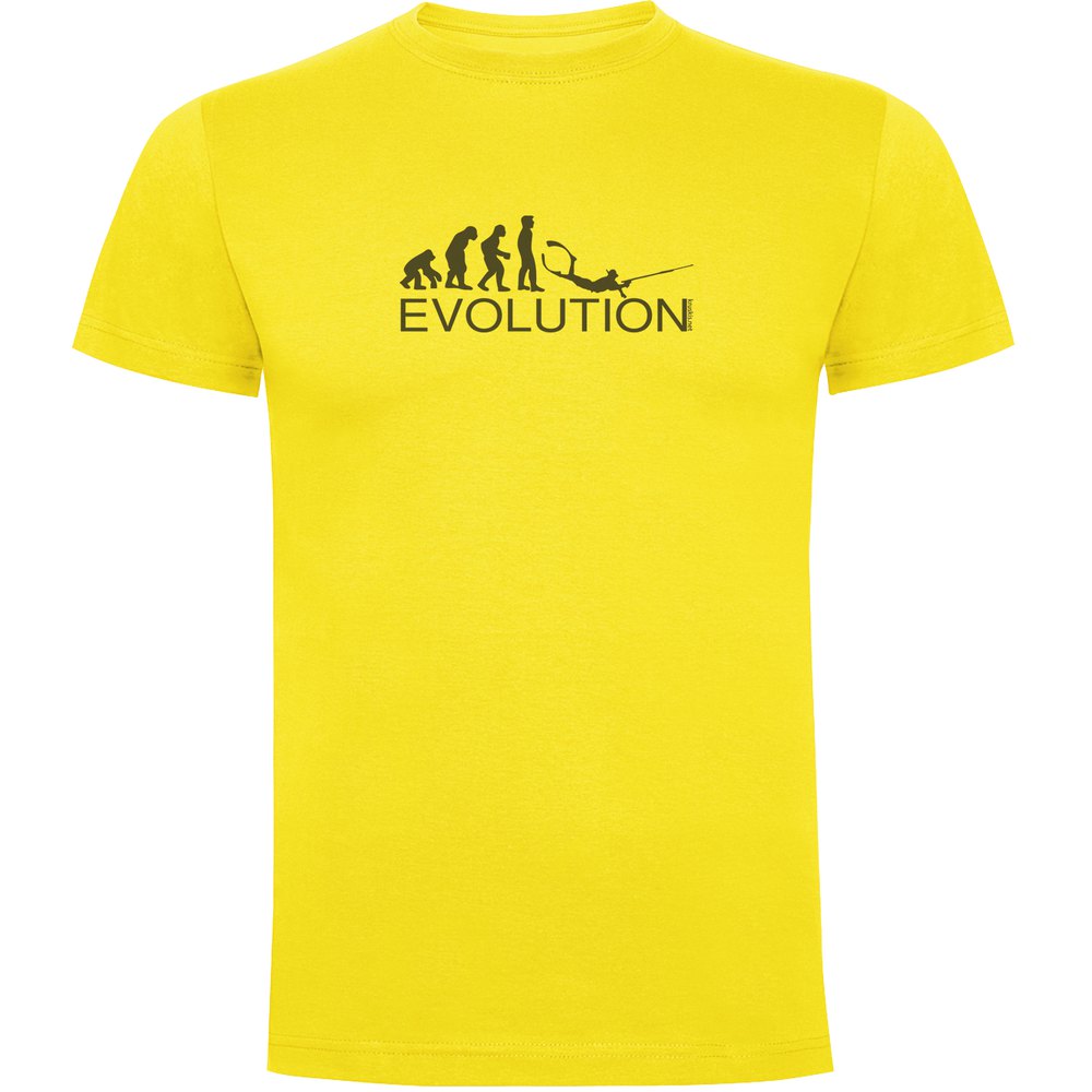 Kruskis Evolution Spearfishing Short Sleeve T-shirt Gelb S Mann von Kruskis
