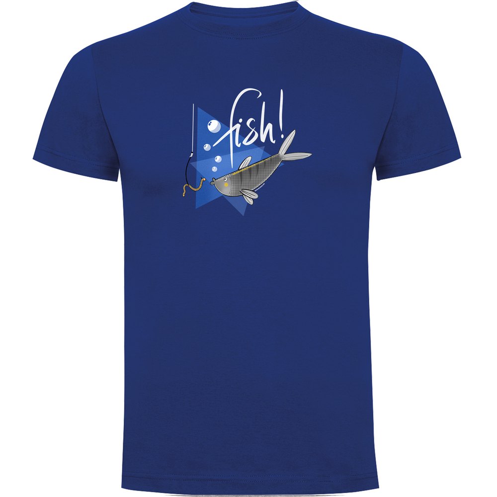 Kruskis Fish Short Sleeve T-shirt Blau 3XL Mann von Kruskis