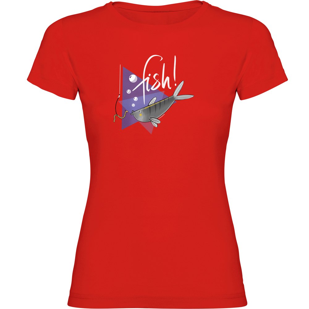 Kruskis Fish Short Sleeve T-shirt Rot 2XL Frau von Kruskis