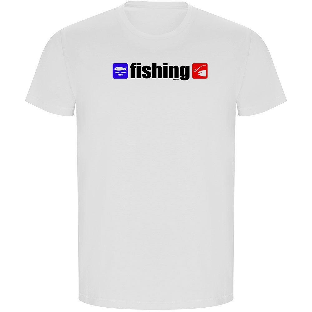 Kruskis Fishing Eco Short Sleeve T-shirt Weiß M Mann von Kruskis