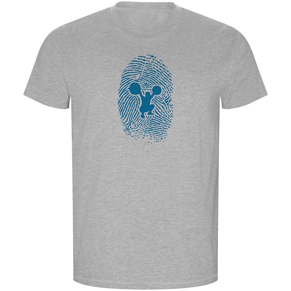 Kruskis Fitness Fingerprint Eco Short Sleeve T-shirt Grau XL Mann von Kruskis