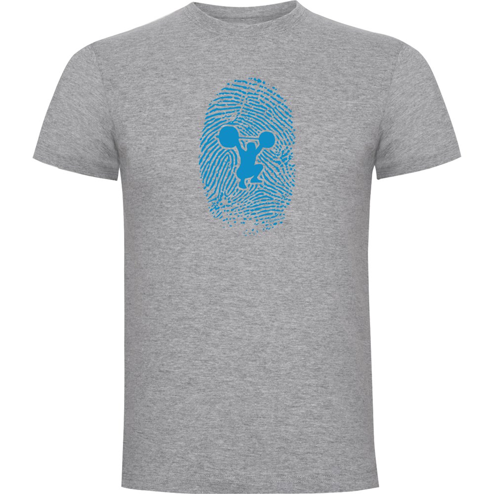 Kruskis Fitness Fingerprint Short Sleeve T-shirt Grau 3XL Mann von Kruskis