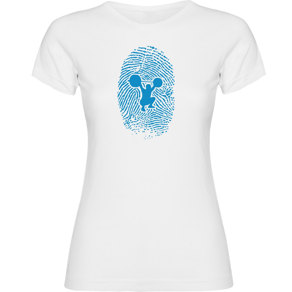Kruskis Fitness Fingerprint Short Sleeve T-shirt Weiß S Frau von Kruskis
