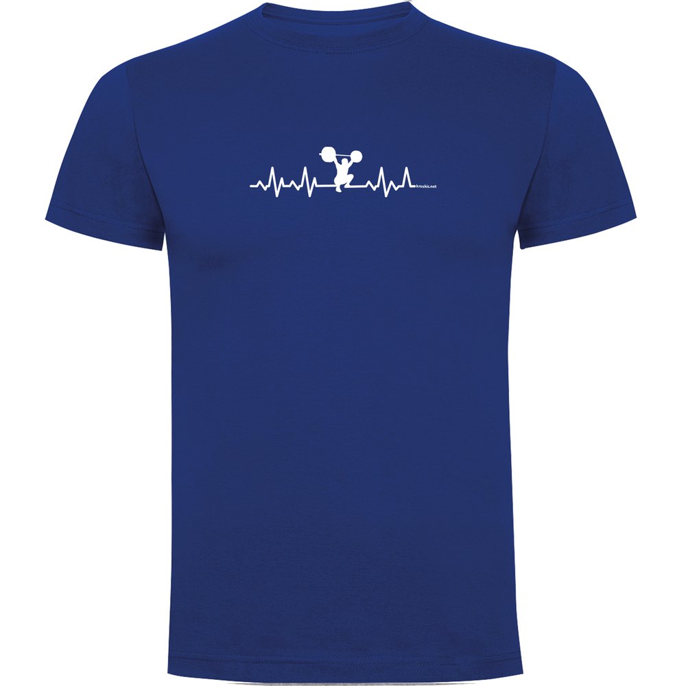Kruskis Fitness Heartbeat Short Sleeve T-shirt Blau XL Mann von Kruskis