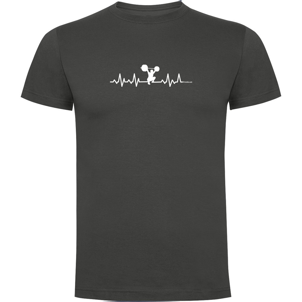 Kruskis Fitness Heartbeat Short Sleeve T-shirt Grau 2XL Mann von Kruskis