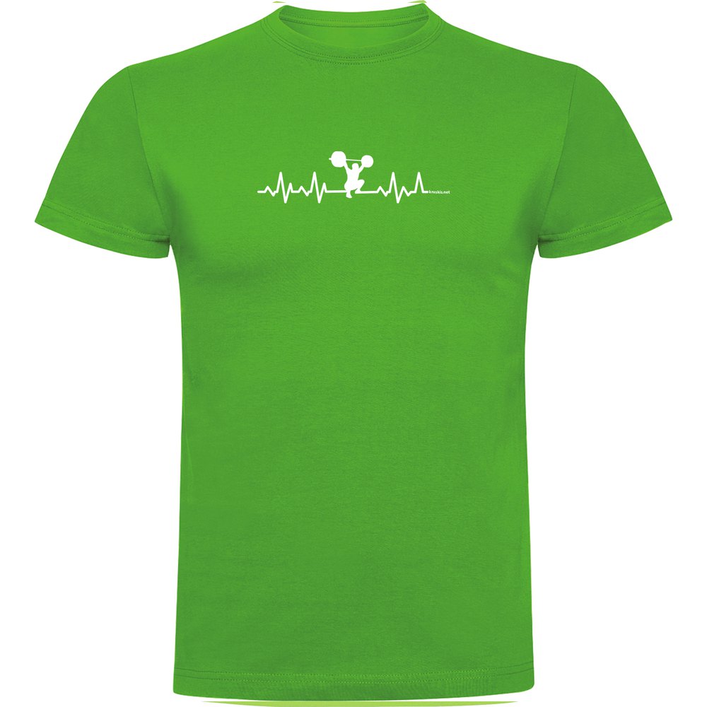 Kruskis Fitness Heartbeat Short Sleeve T-shirt Grün M Mann von Kruskis