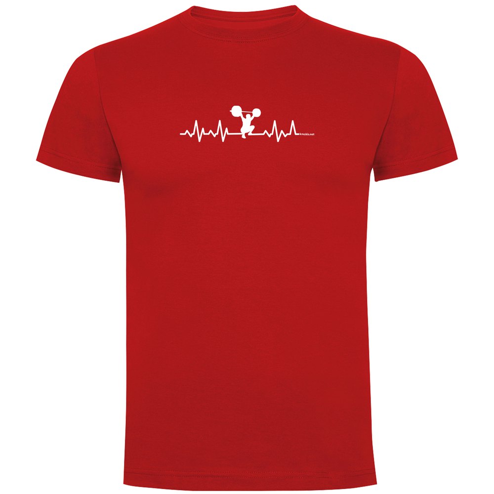 Kruskis Fitness Heartbeat Short Sleeve T-shirt Rot XL Mann von Kruskis