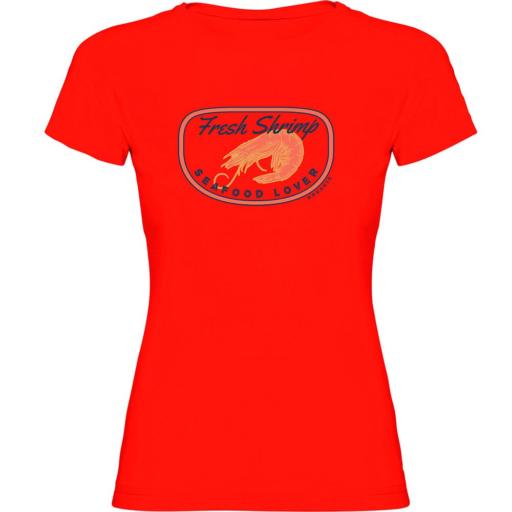 Kruskis Fresh Shrimp Short Sleeve T-shirt Rot XL Frau von Kruskis