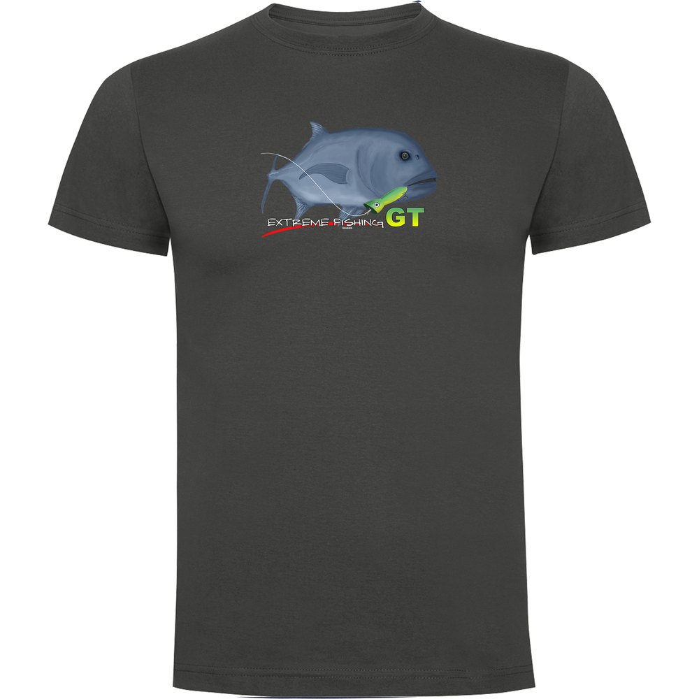 Kruskis Gt Extreme Fishing Short Sleeve T-shirt Grau 2XL Mann von Kruskis