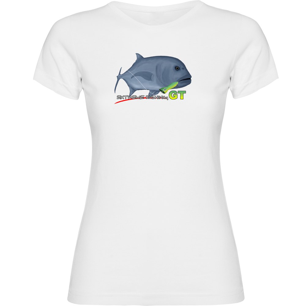 Kruskis Gt Extreme Fishing Short Sleeve T-shirt Weiß S Frau von Kruskis