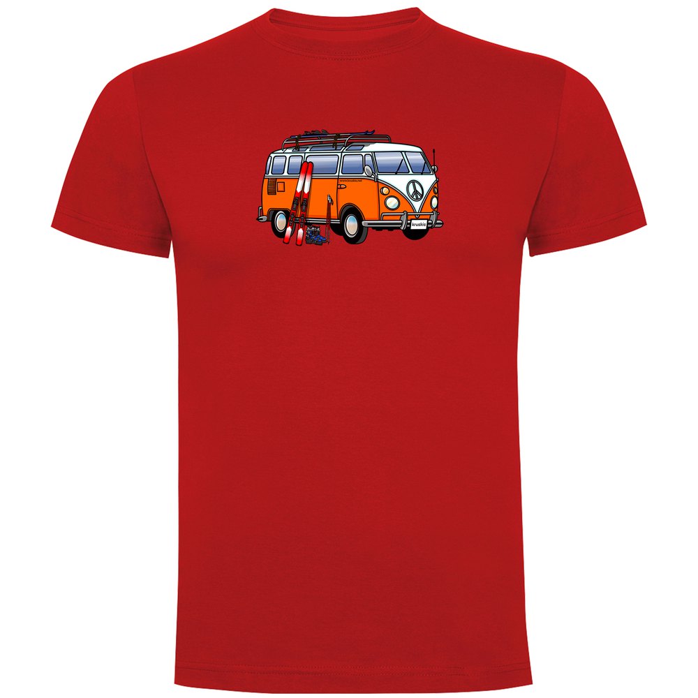 Kruskis Hippie Van Ski Short Sleeve T-shirt Rot M Mann Kruskis Hippie Van Ski Short Sleeve T-shirt Rot M Mann von Kruskis