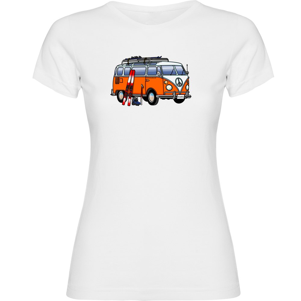 Kruskis Hippie Van Ski Short Sleeve T-shirt Weiß 2XL Frau von Kruskis