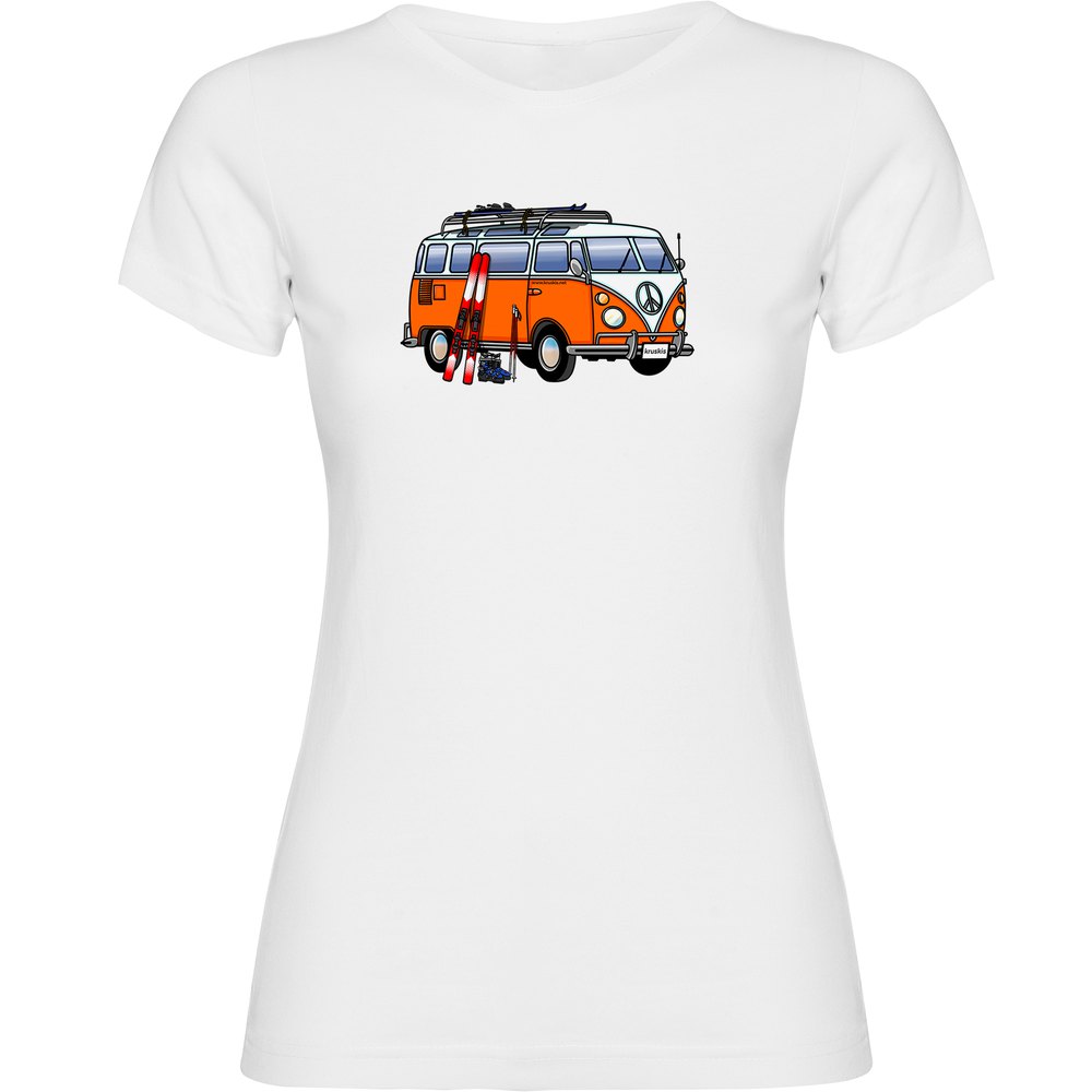 Kruskis Hippie Van Ski Short Sleeve T-shirt Weiß S Frau von Kruskis