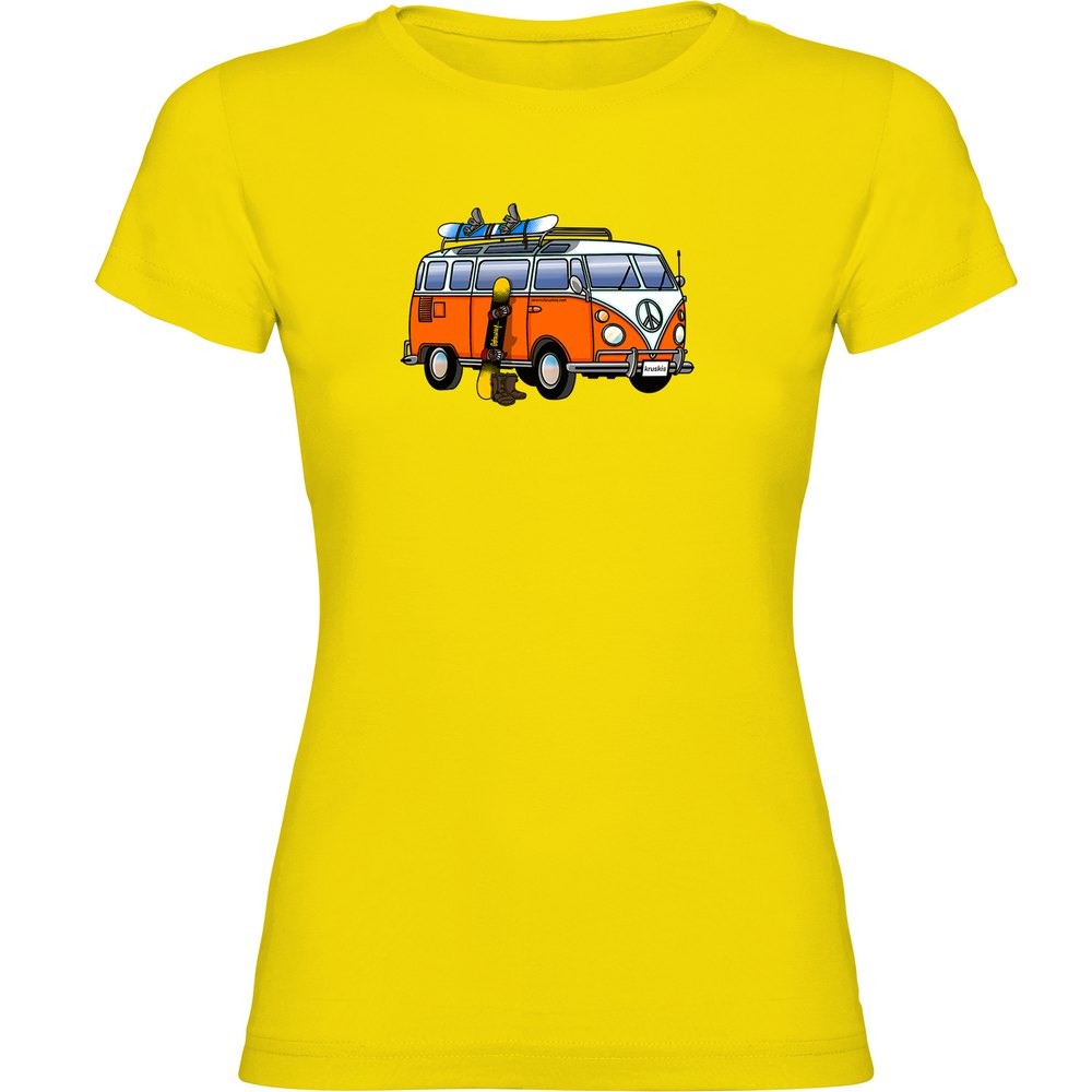 Kruskis Hippie Van Snowboard Short Sleeve T-shirt Gelb XL Frau Kruskis Hippie Van Snowboard Short Sleeve T-shirt Gelb XL Frau von Kruskis