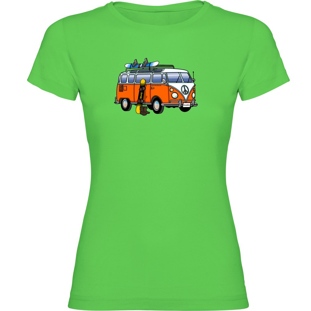 Kruskis Hippie Van Snowboard Short Sleeve T-shirt Grün S Frau Kruskis Hippie Van Snowboard Short Sleeve T-shirt Grün S Frau von Kruskis