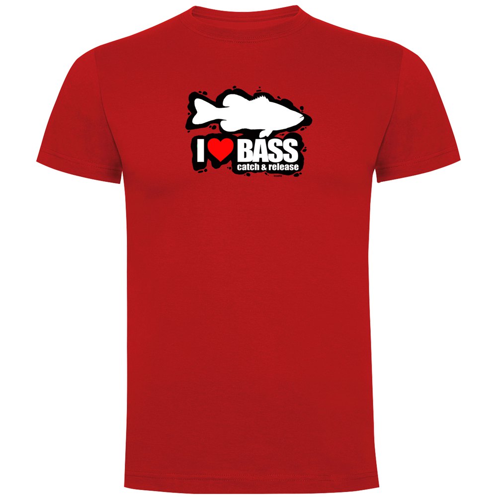 Kruskis I Love Bass Short Sleeve T-shirt Rot M Mann von Kruskis