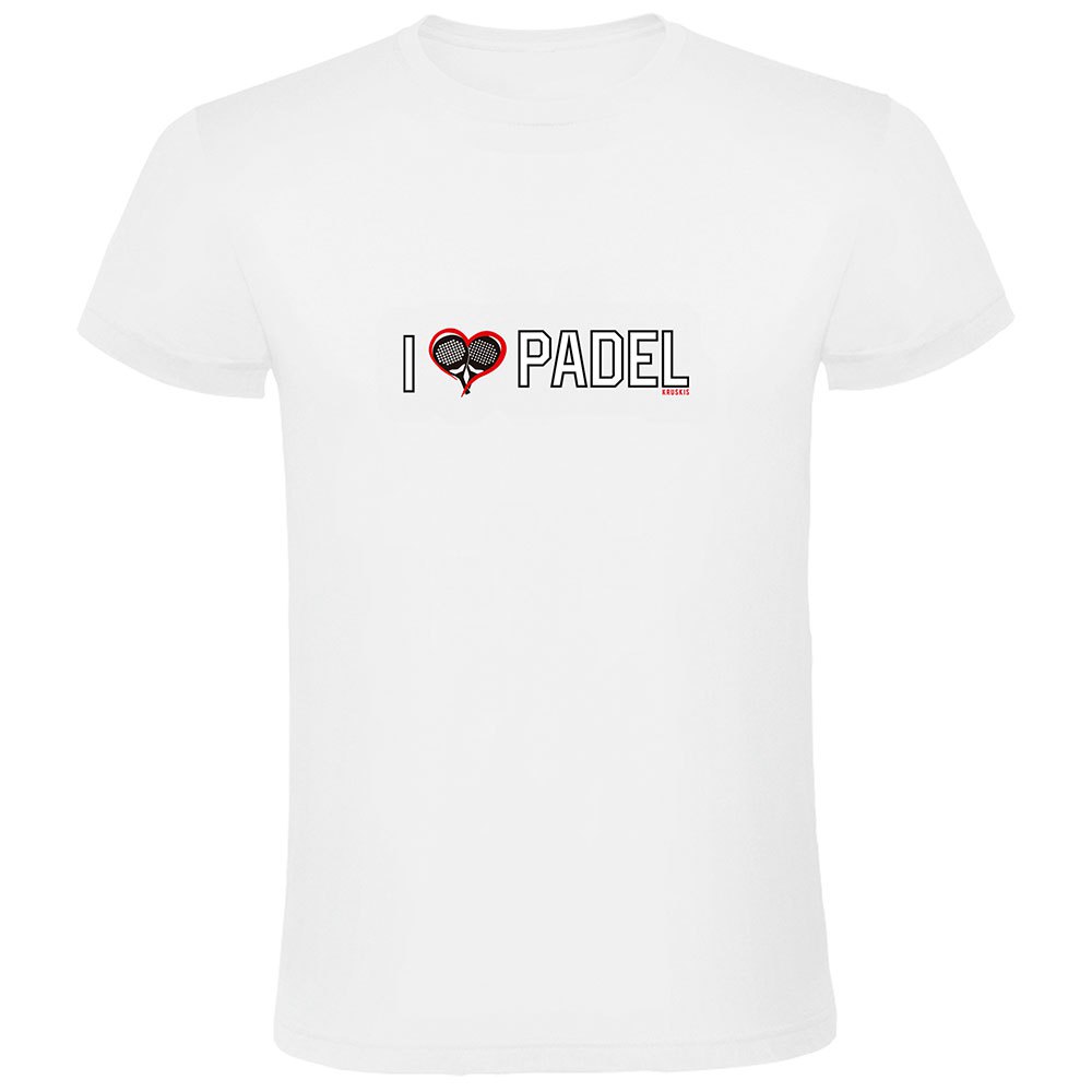 Kruskis I Love Padel Short Sleeve T-shirt Weiß L Mann von Kruskis