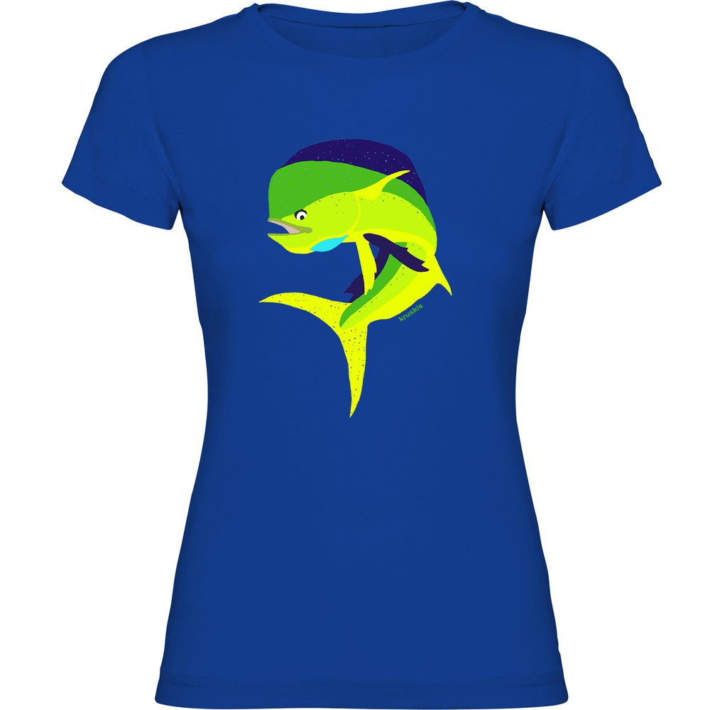 Kruskis Jumping Dorado Short Sleeve T-shirt Blau L Frau von Kruskis
