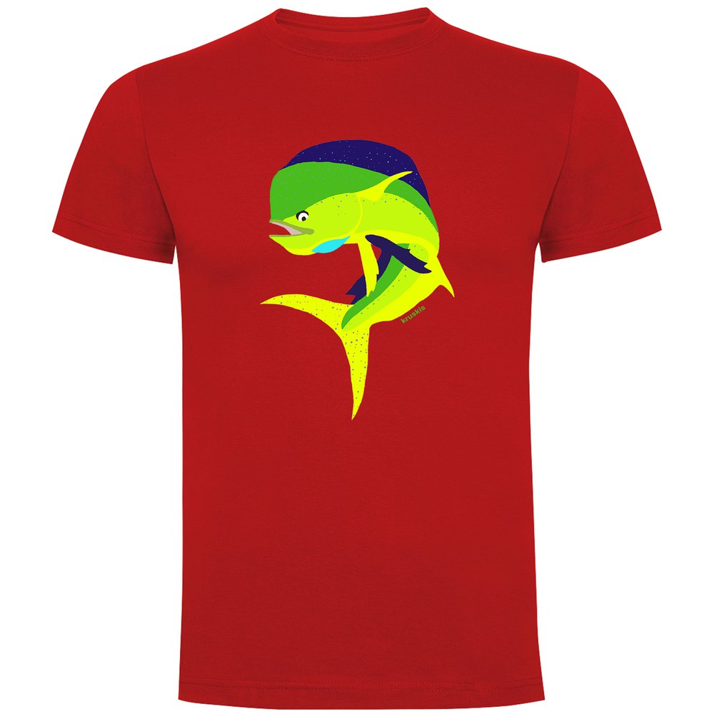 Kruskis Jumping Dorado Short Sleeve T-shirt Rot 2XL Mann von Kruskis
