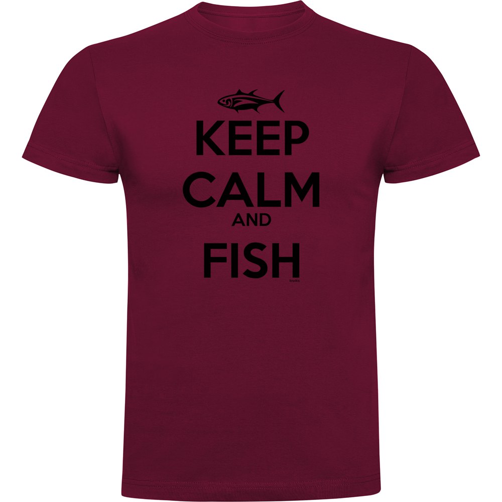 Kruskis Keep Calm And Fish Short Sleeve T-shirt Rot M Mann Kruskis Keep Calm And Fish Short Sleeve T-shirt Rot M Mann von Kruskis