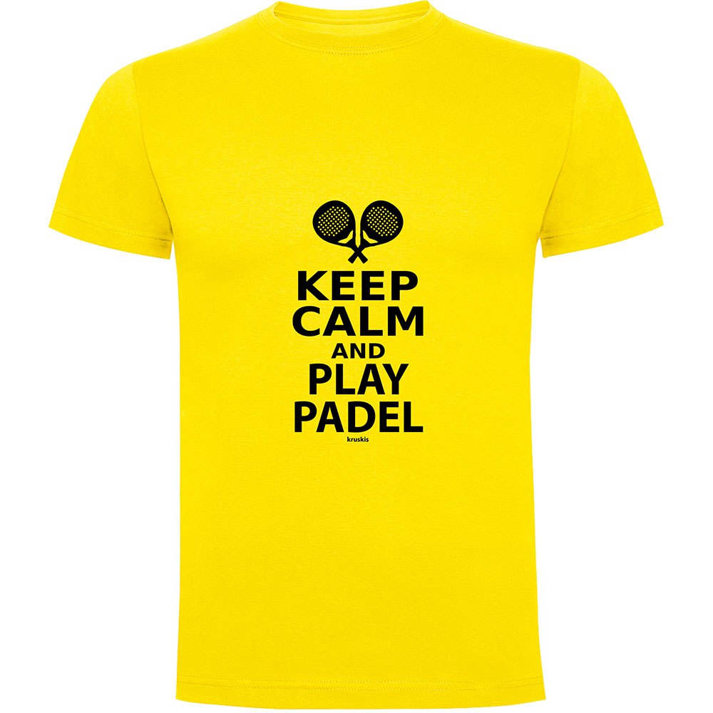 Kruskis Keep Calm And Play Padel Short Sleeve T-shirt Gelb 3XL Mann Kruskis Keep Calm And Play Padel Short Sleeve T-shirt Gelb 3XL Mann von Kruskis