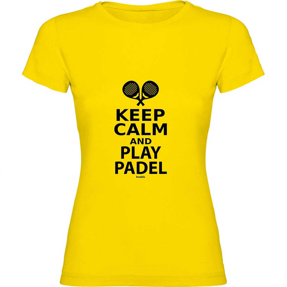 Kruskis Keep Calm And Play Padel Short Sleeve T-shirt Gelb L Frau Kruskis Keep Calm And Play Padel Short Sleeve T-shirt Gelb L Frau von Kruskis