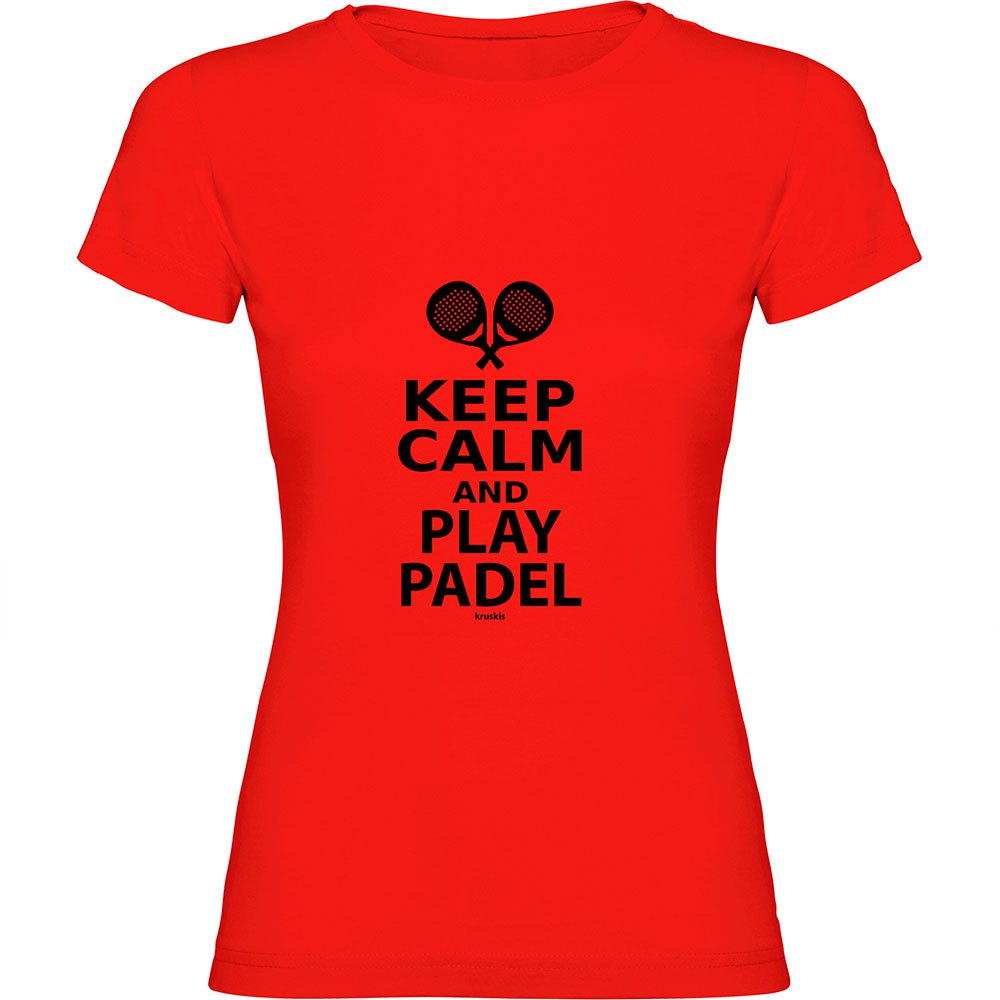 Kruskis Keep Calm And Play Padel Short Sleeve T-shirt Rot S Frau Kruskis Keep Calm And Play Padel Short Sleeve T-shirt Rot S Frau von Kruskis