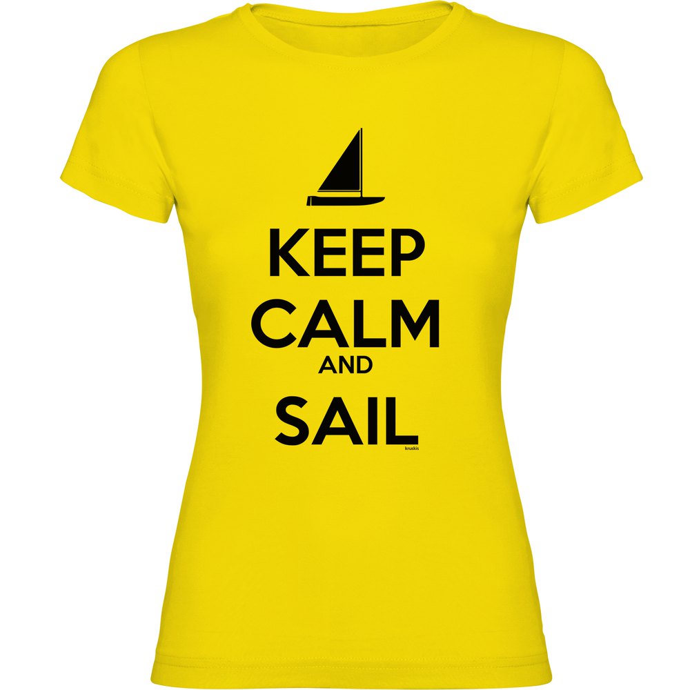 Kruskis Keep Calm And Sail Short Sleeve T-shirt Gelb M Frau Kruskis Keep Calm And Sail Short Sleeve T-shirt Gelb M Frau von Kruskis