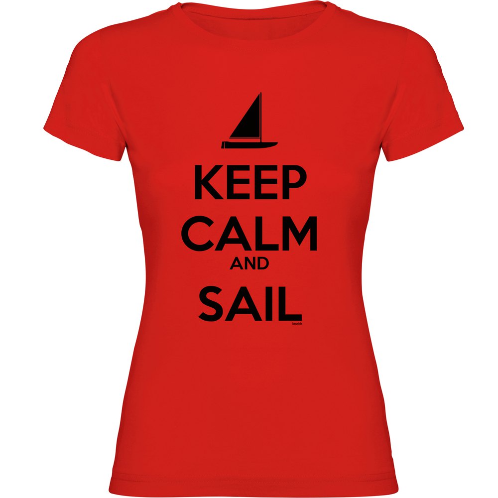Kruskis Keep Calm And Sail Short Sleeve T-shirt Rot 2XL Frau von Kruskis