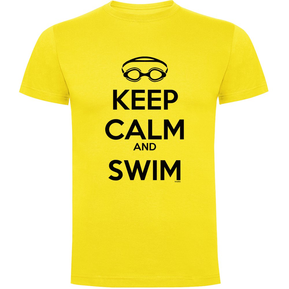 Kruskis Keep Calm And Swim Short Sleeve T-shirt Gelb S Mann Kruskis Keep Calm And Swim Short Sleeve T-shirt Gelb S Mann von Kruskis