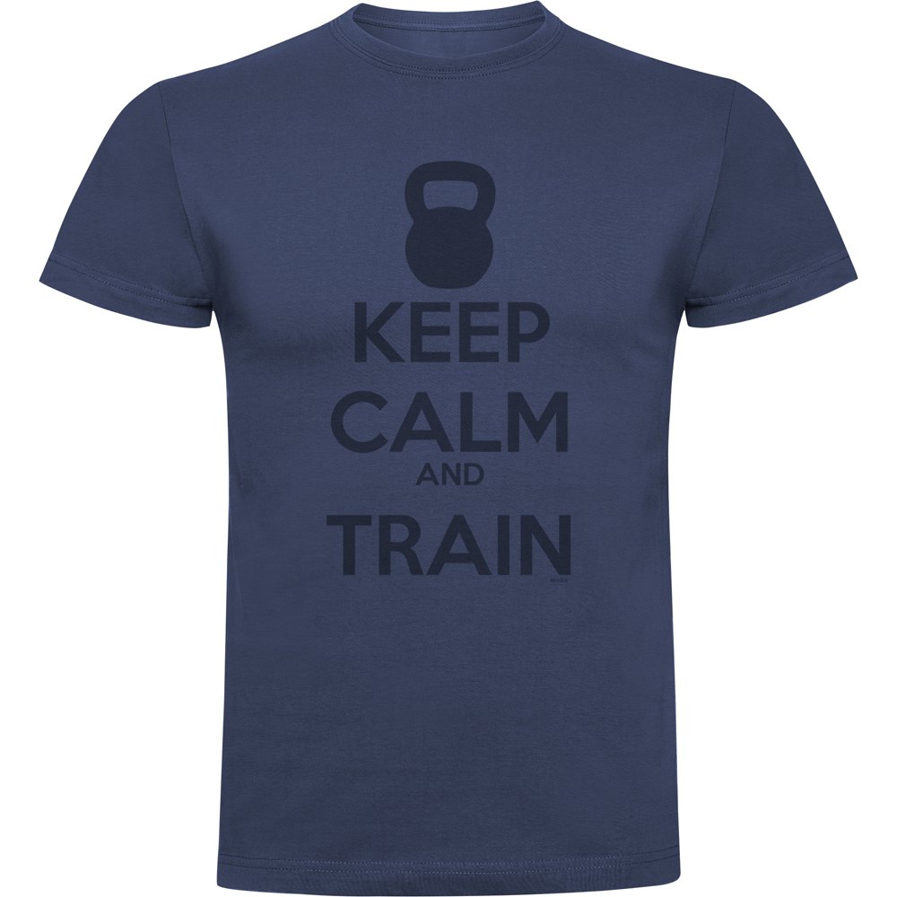 Kruskis Keep Calm And Train Short Sleeve T-shirt Blau M Mann von Kruskis