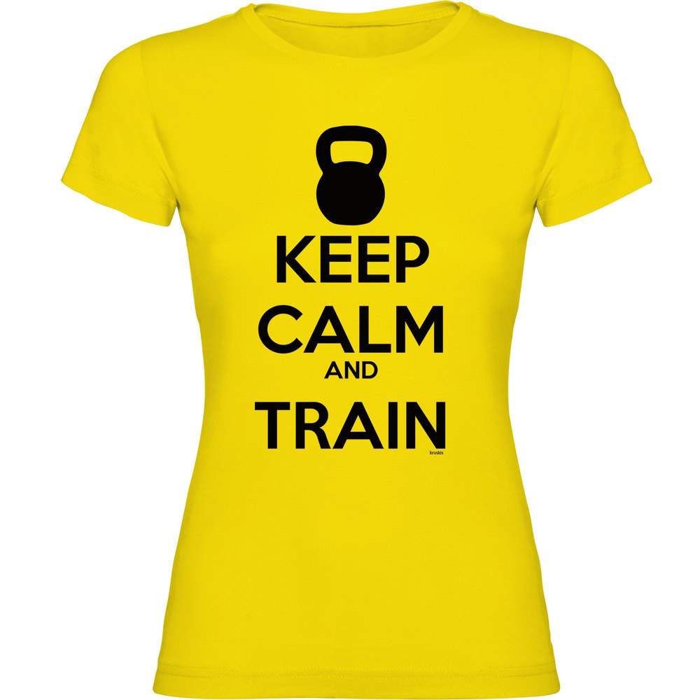 Kruskis Keep Calm And Train Short Sleeve T-shirt Gelb M Frau Kruskis Keep Calm And Train Short Sleeve T-shirt Gelb M Frau von Kruskis