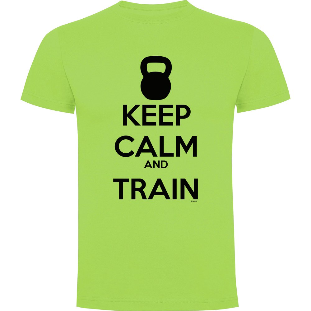 Kruskis Keep Calm And Train Short Sleeve T-shirt Grün 3XL Mann von Kruskis