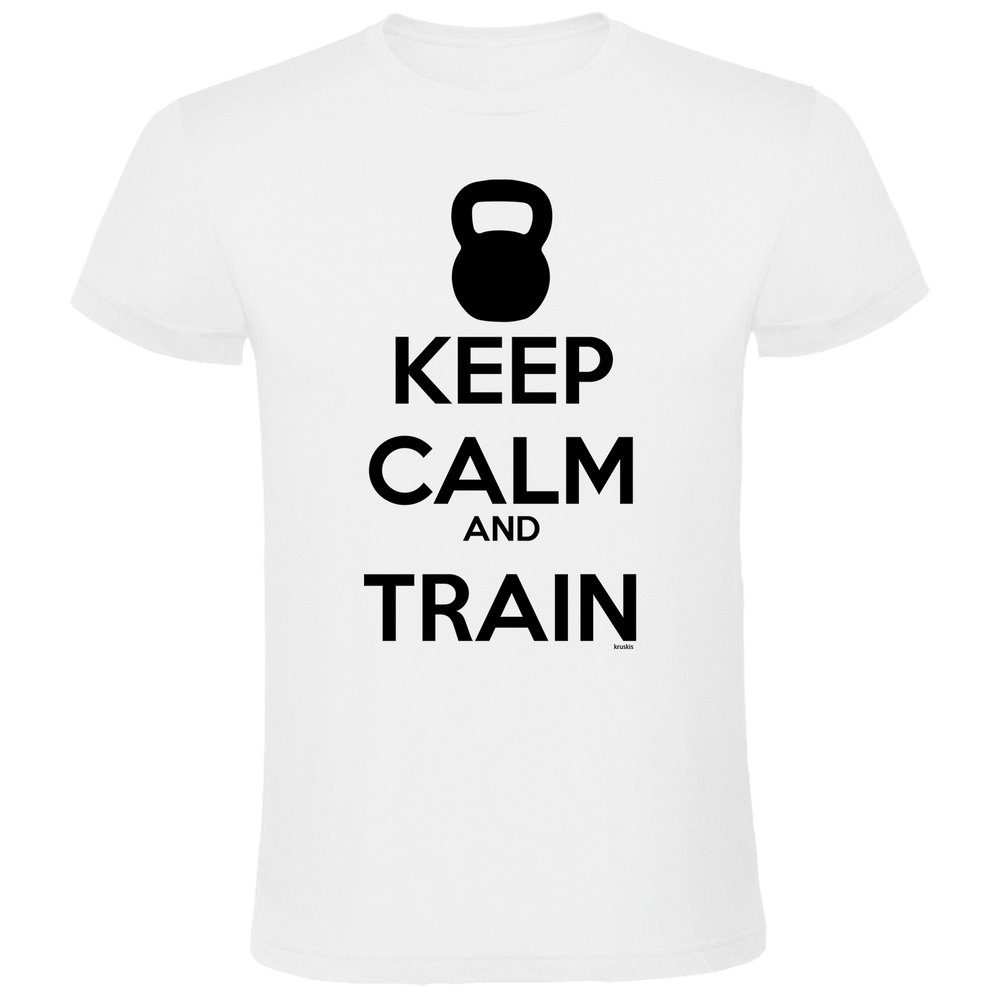 Kruskis Keep Calm And Train Short Sleeve T-shirt Weiß 2XL Mann von Kruskis