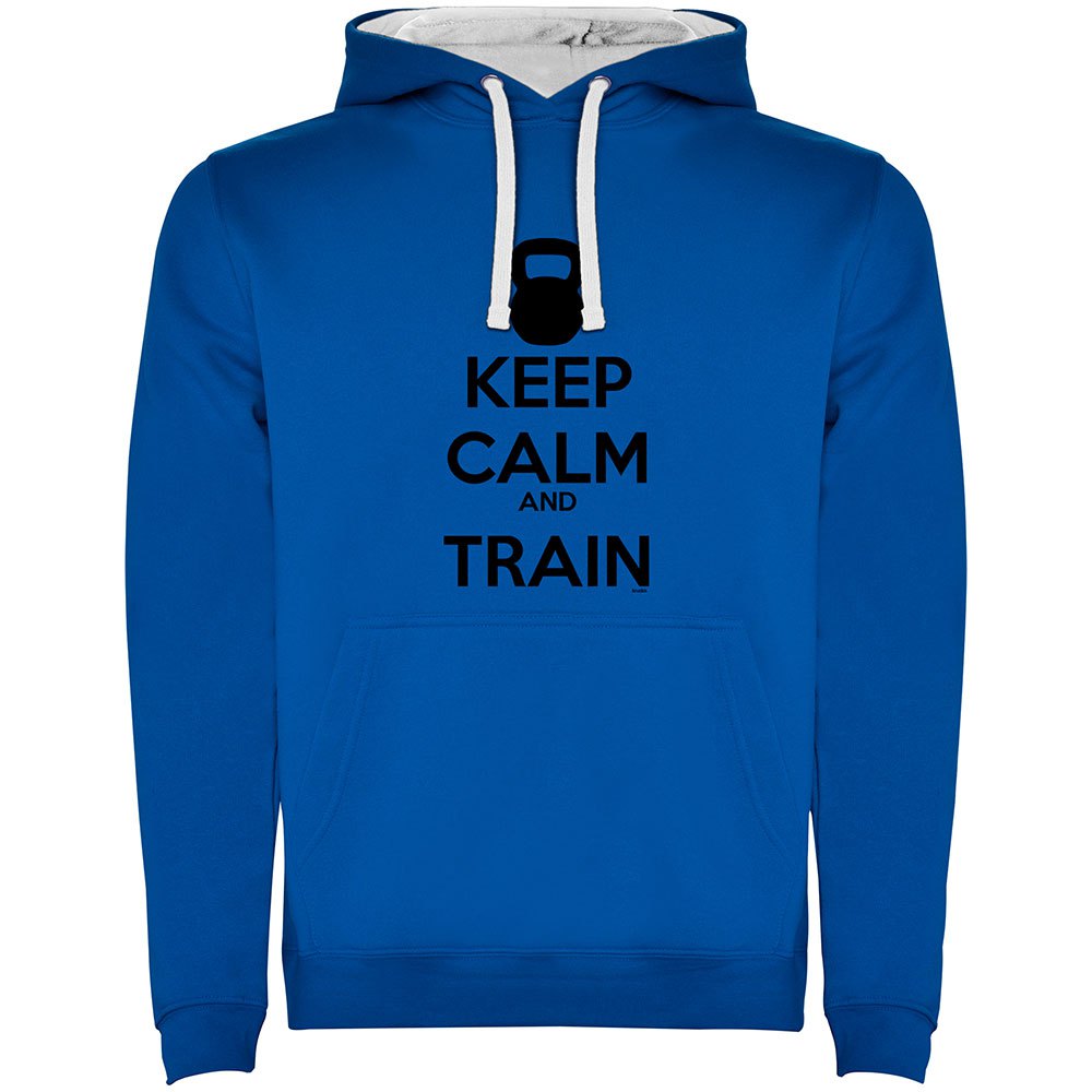 Kruskis Keep Calm And Train Two-colour Hoodie Blau XL Mann von Kruskis