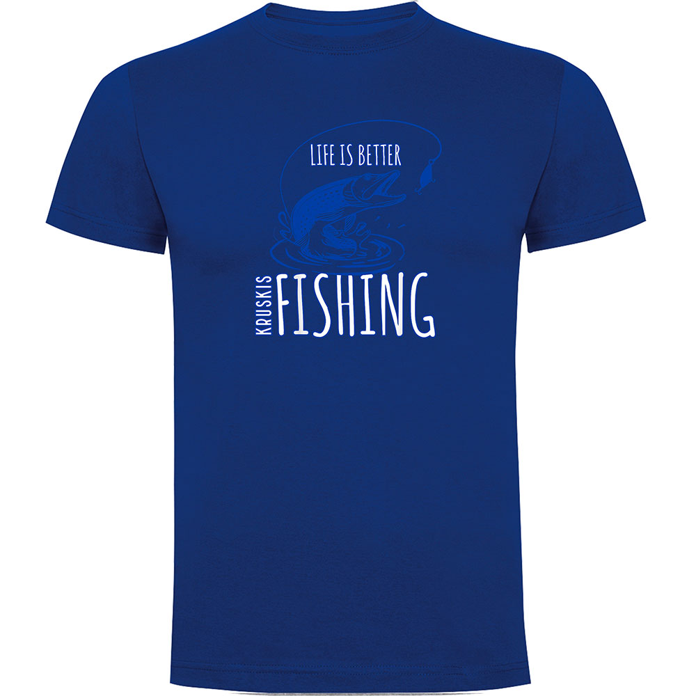 Kruskis Life Is Better Fishing Short Sleeve T-shirt Blau L Mann Kruskis Life Is Better Fishing Short Sleeve T-shirt Blau L Mann von Kruskis