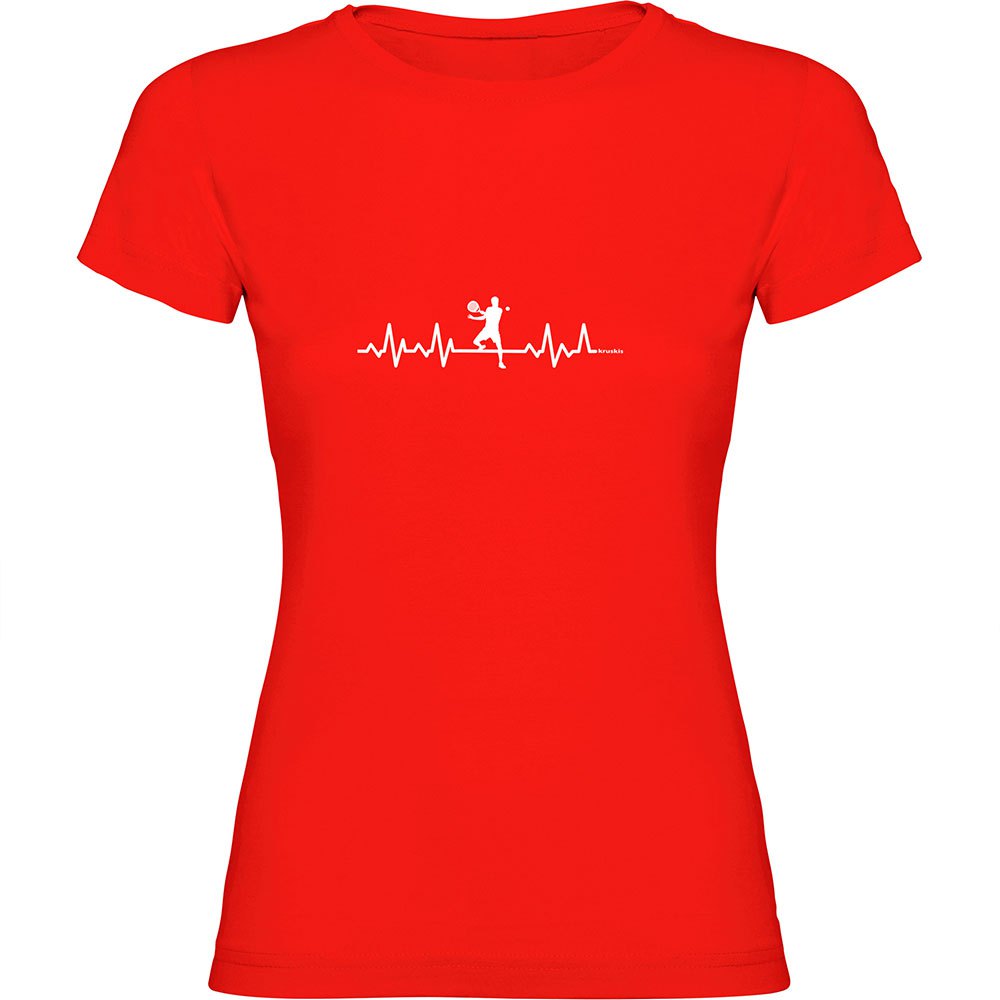 Kruskis Padel Heartbeat Short Sleeve T-shirt Rot XL Frau von Kruskis