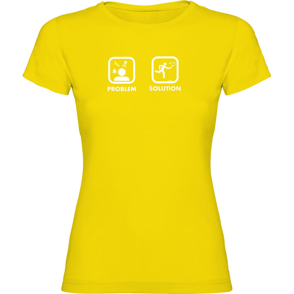Kruskis Problem Solution Smash Short Sleeve T-shirt Gelb XL Frau von Kruskis