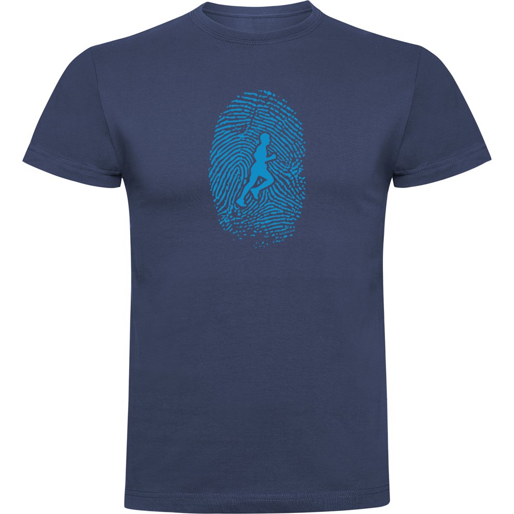Kruskis Runner Fingerprint Short Sleeve T-shirt Blau L Mann von Kruskis