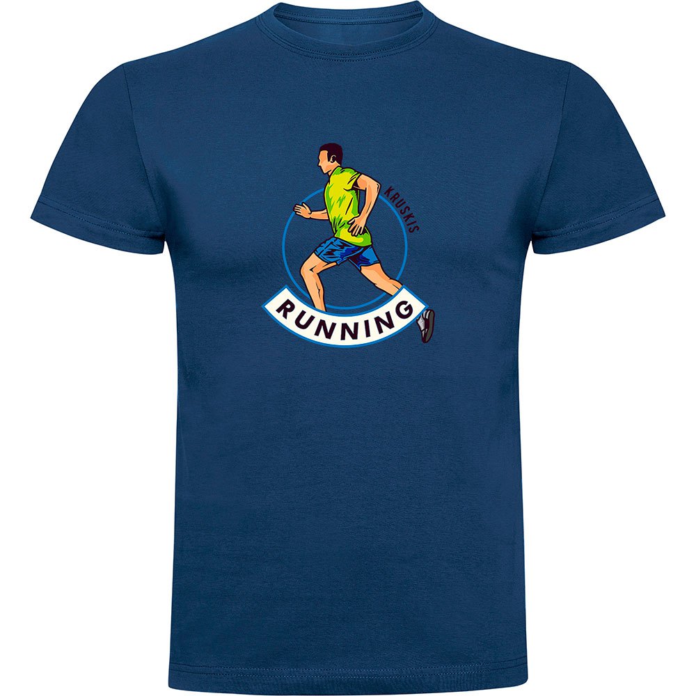 Kruskis Runner Short Sleeve T-shirt Blau S Mann von Kruskis