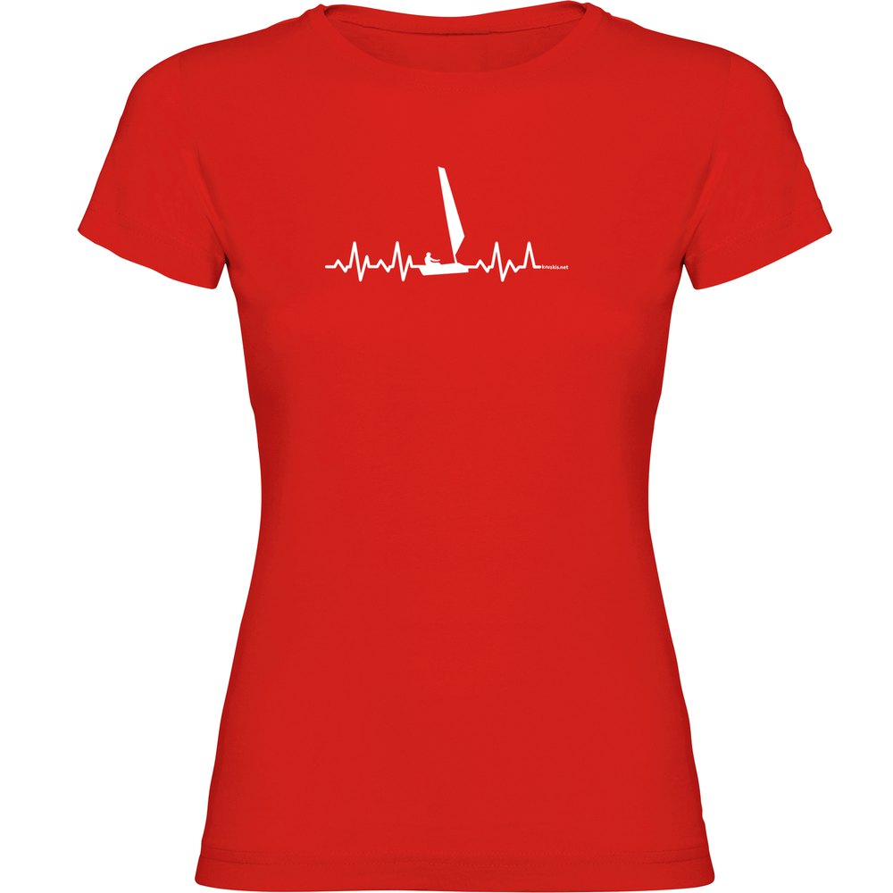 Kruskis Sailing Heartbeat Short Sleeve T-shirt Rot S Frau von Kruskis