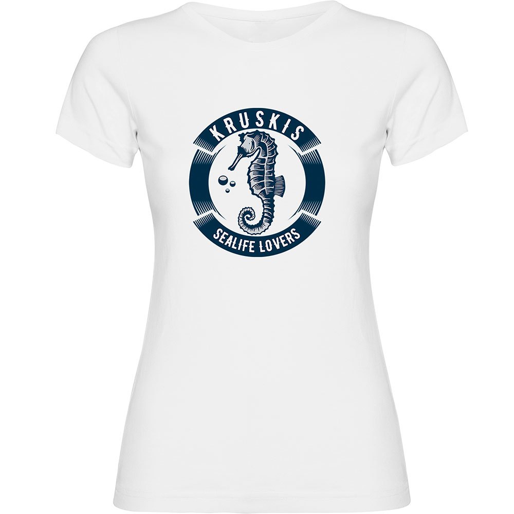 Kruskis Seahorse Short Sleeve T-shirt Weiß XL Frau von Kruskis