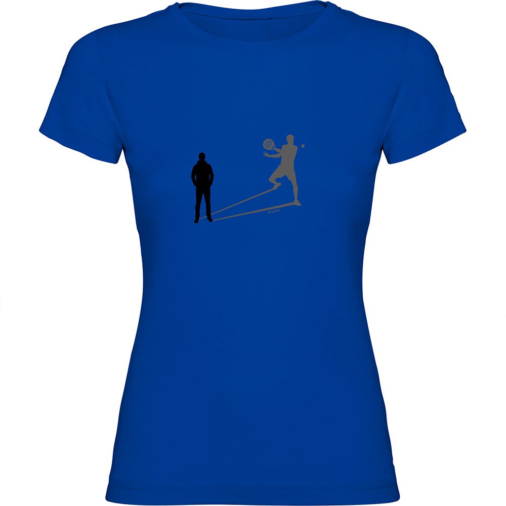 Kruskis Shadow Padel Short Sleeve T-shirt Blau S Frau von Kruskis