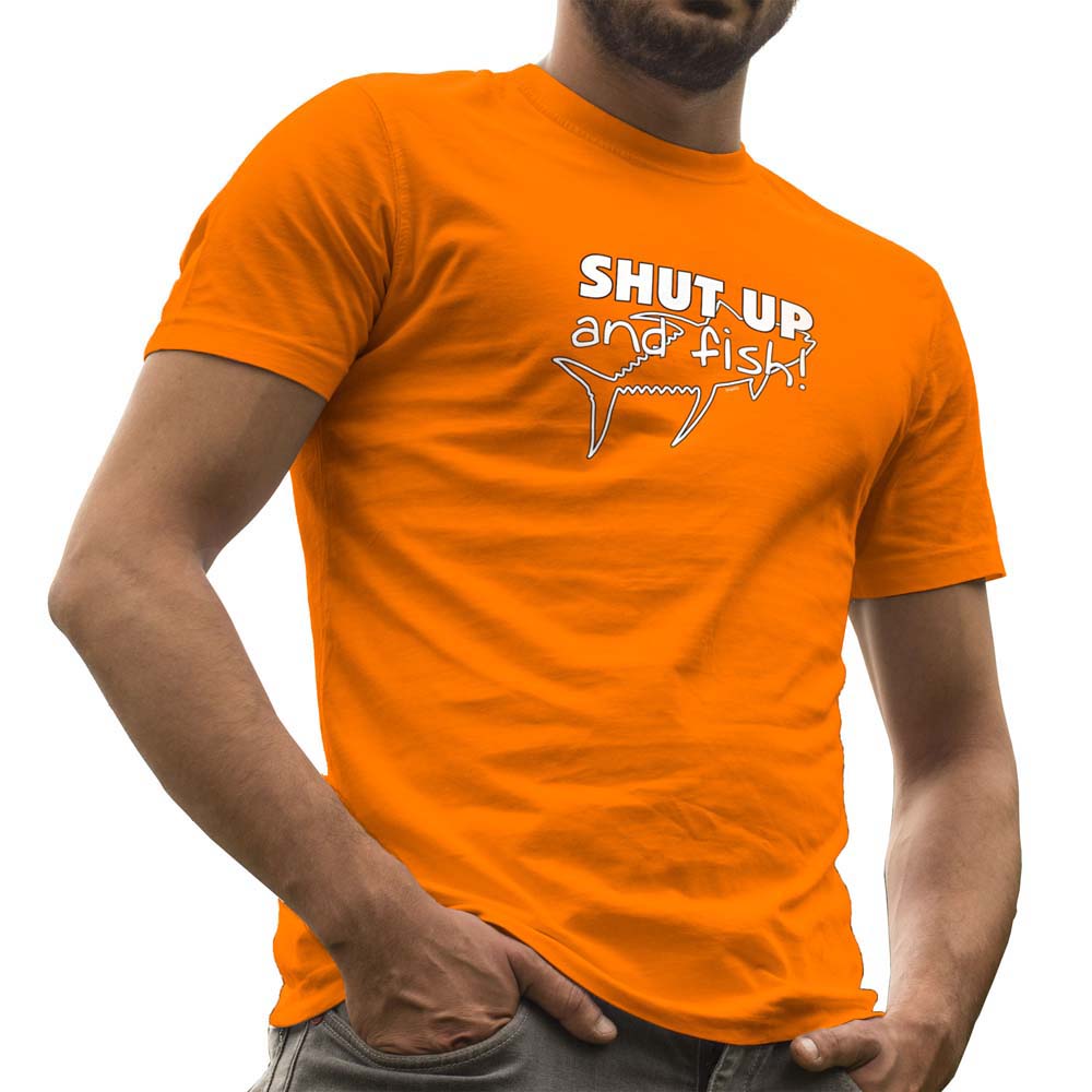 Kruskis Shut Up And Fish Short Sleeve T-shirt Orange S Mann Kruskis Shut Up And Fish Short Sleeve T-shirt Orange S Mann von Kruskis