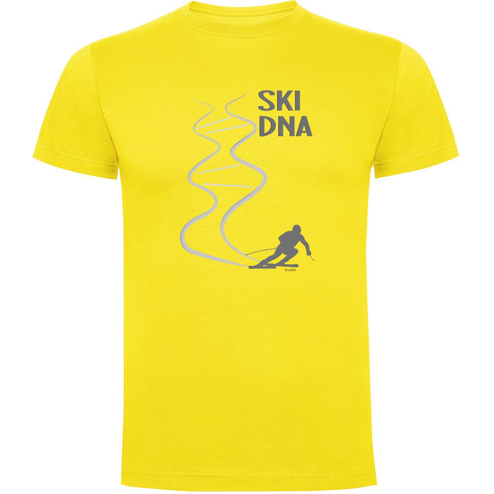 Kruskis Ski Dna Short Sleeve T-shirt Gelb 2XL Mann von Kruskis